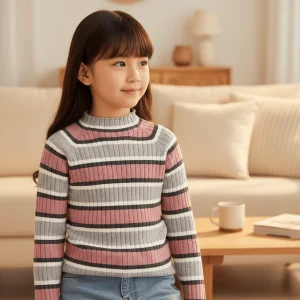 Maglioncino lupetto MAYORAL in tricot a fantasia rigata 2 anni - 10 anni