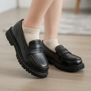 Mocassino nero bambina dal 25 al 36