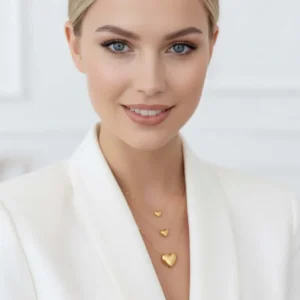 Collana triplo cuore oro