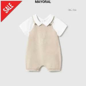 Pagliaccetto MAYORAL in filo beige 1 mese - 12 mesi