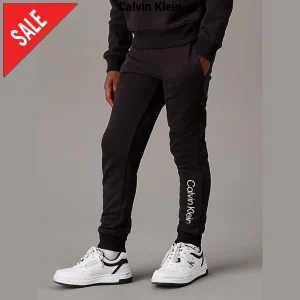 Pantalone CALVIN KLEIN modello tuta nero logato 4 anni - 16 anni