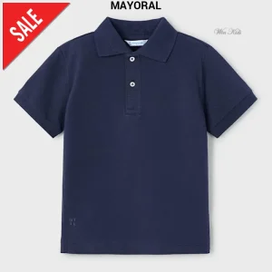 Polo MAYORAL da bambino in cotone blu 2 anni - 10 anni