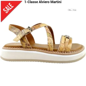 Sandali ALVIERO MARTINI donna e junior tutta geo logo oro dal 35 fino al 40