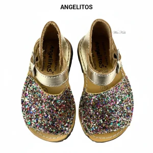 Sandali ANGELITOS chiuso sul retro glitter multicolor 18 - 27