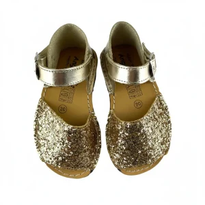 Sandali ANGELITOS chiuso sul retro glitter platino 18 - 27