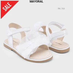 Sandali MAYORAL vernice bianca e tulle 26 - 35