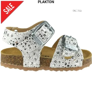 Sandali PLAKTON bambina glitter bianco argento 19 - 24