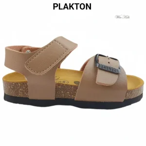 Sandali PLAKTON visone con fibbia e velcro 24 - 35