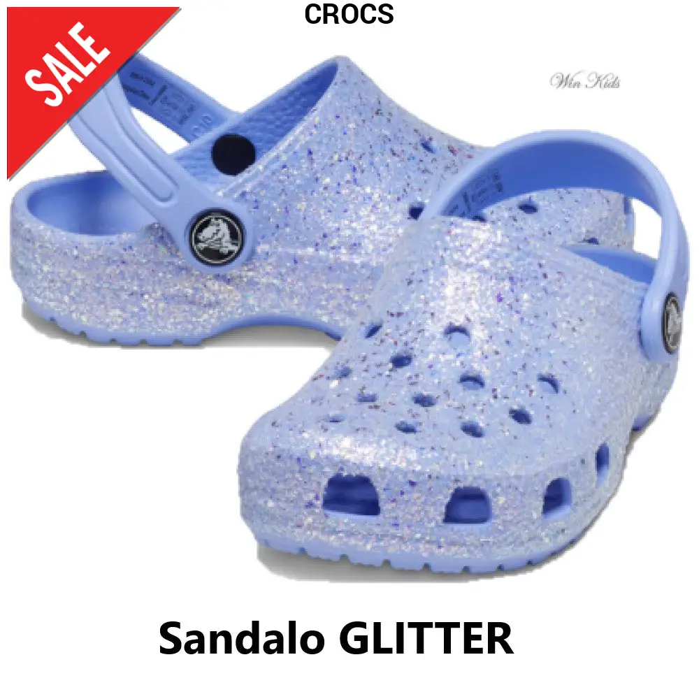 Sandalo CROCS lilla glitterati bambina 20 - 34 - immagine 4