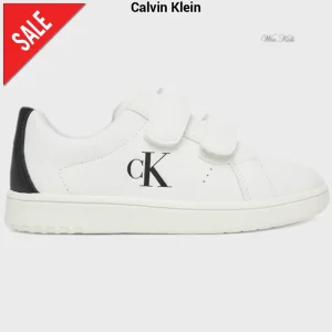 Scarpe CALVIN KLEIN per bambini bianche chiusura con velcro dal 20 fino al 34
