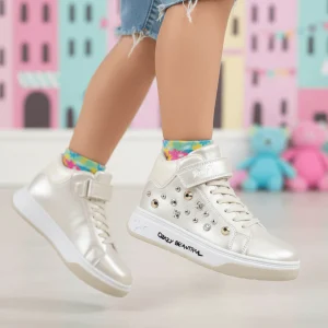 Scarpe PRIMIGI platino con borchiette dal 26 al 37