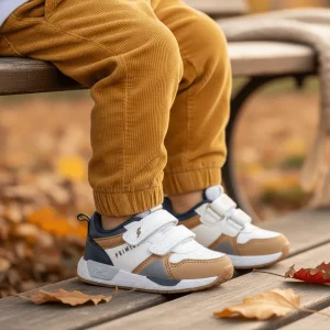 Scarpe PRIMIGI primi passi bianco-senape con doppio velcro dal 20 al 27