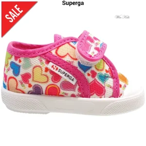 Scarpe SUPERGA fantasia cuoricini per bambina 18 - 25
