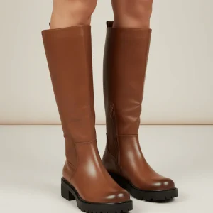 Stivale donna cuoio con fondo in gomma antiscivolo dal 36 al 41