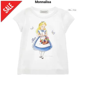 T-shirt MONNALISA in cotone bianca 2 anni - 10 anni