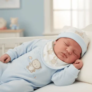 Tutina Cappello e Bavetta CHICCO in ciniglia azzurra con confezione regalo