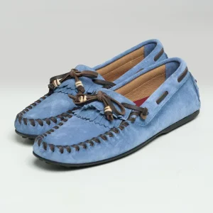 Mocassino Scamosciato da Barca Azzurro