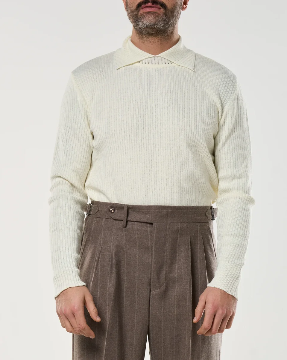 Maglia Collar Twist Panna - immagine 2