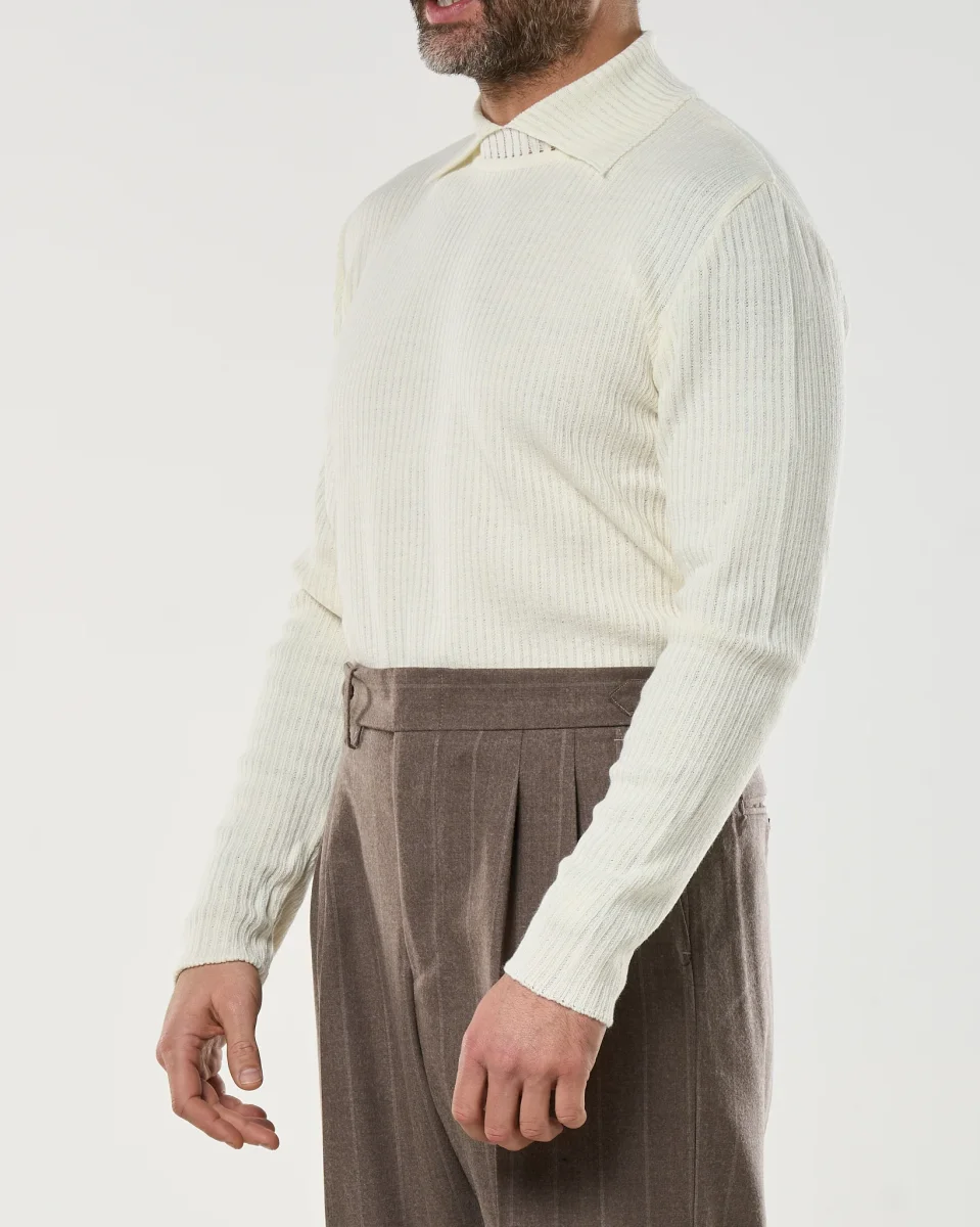 Maglia Collar Twist Panna - immagine 4