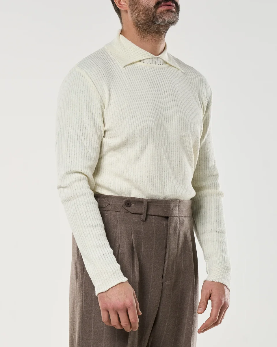 Maglia Collar Twist Panna - immagine 3