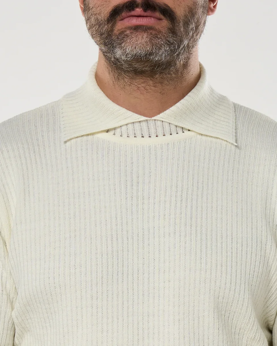 Maglia Collar Twist Panna - immagine 5