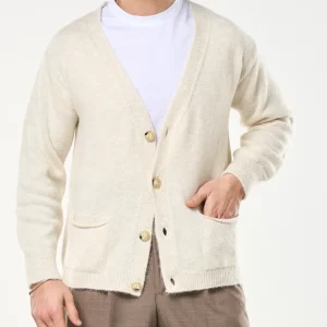 Cardigan Relax Knit Panna