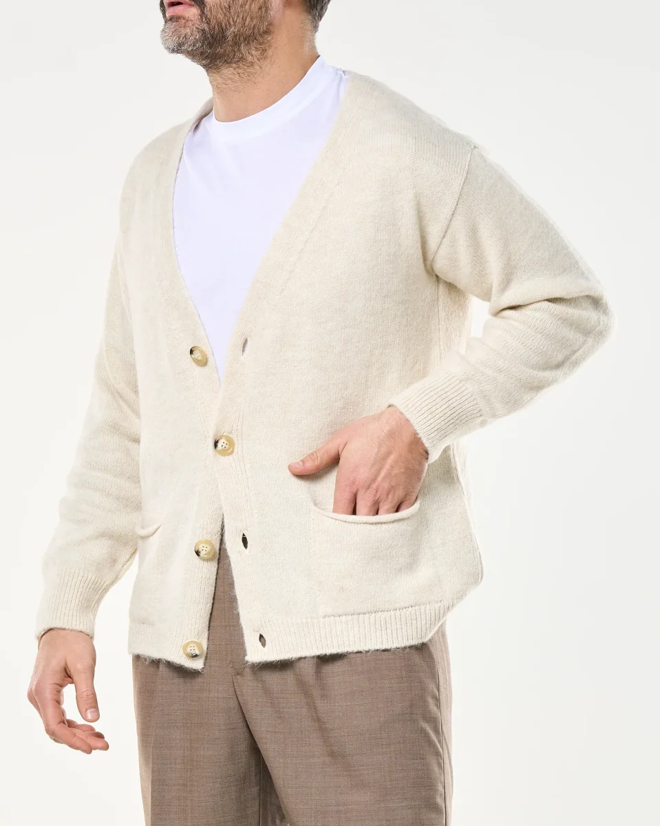 Cardigan Relax Knit Panna - immagine 3