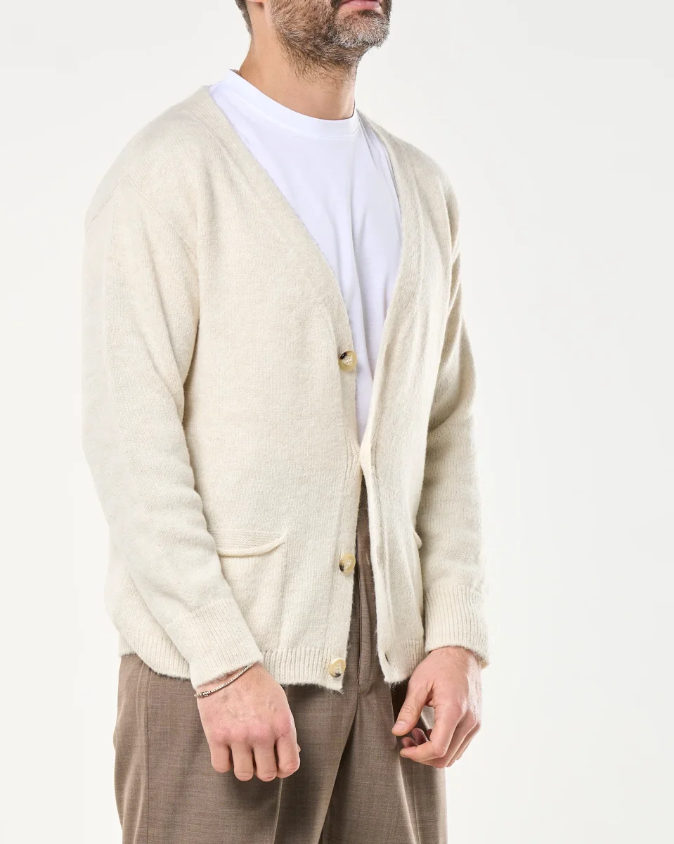 Cardigan Relax Knit Panna - immagine 4