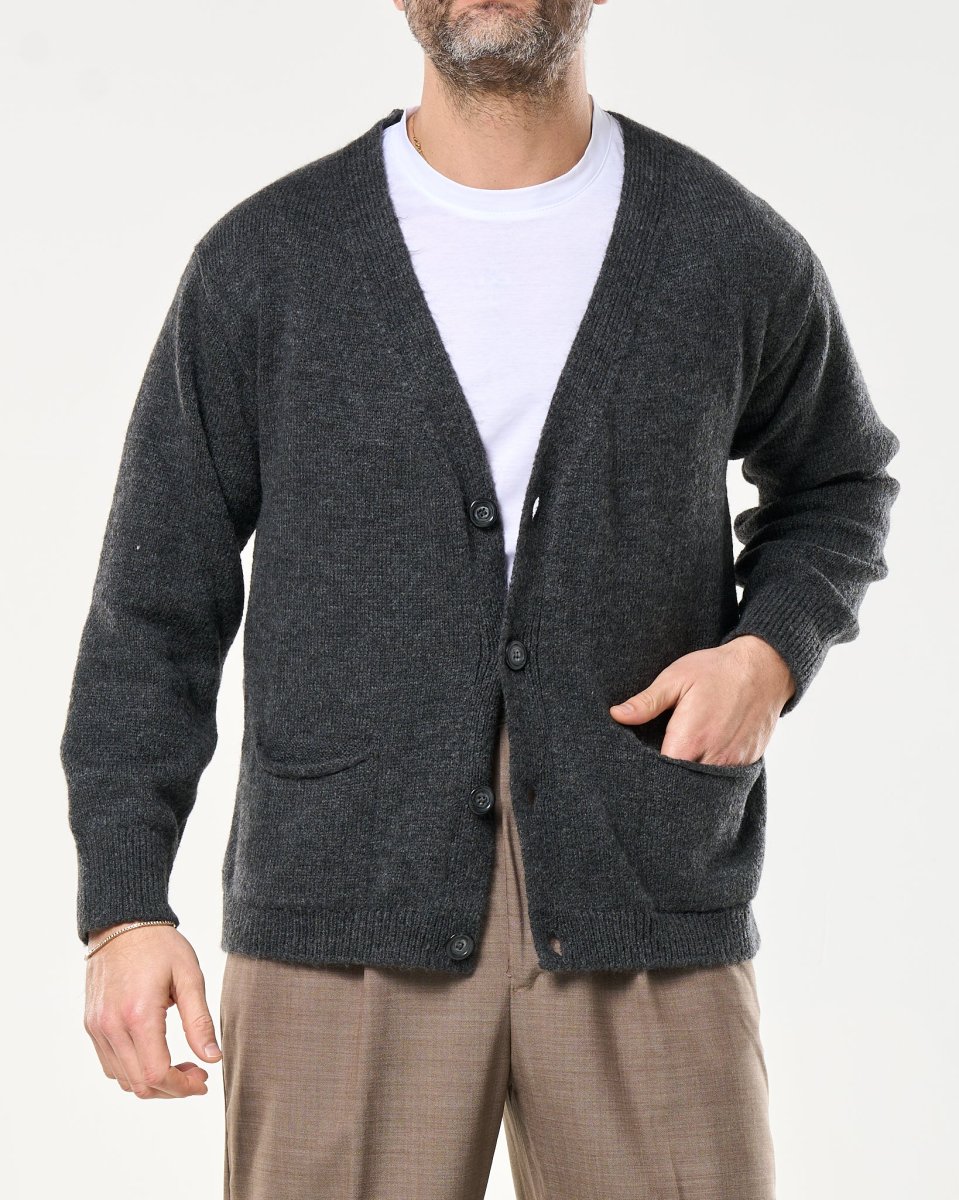 Cardigan Relax Knit Grigio
