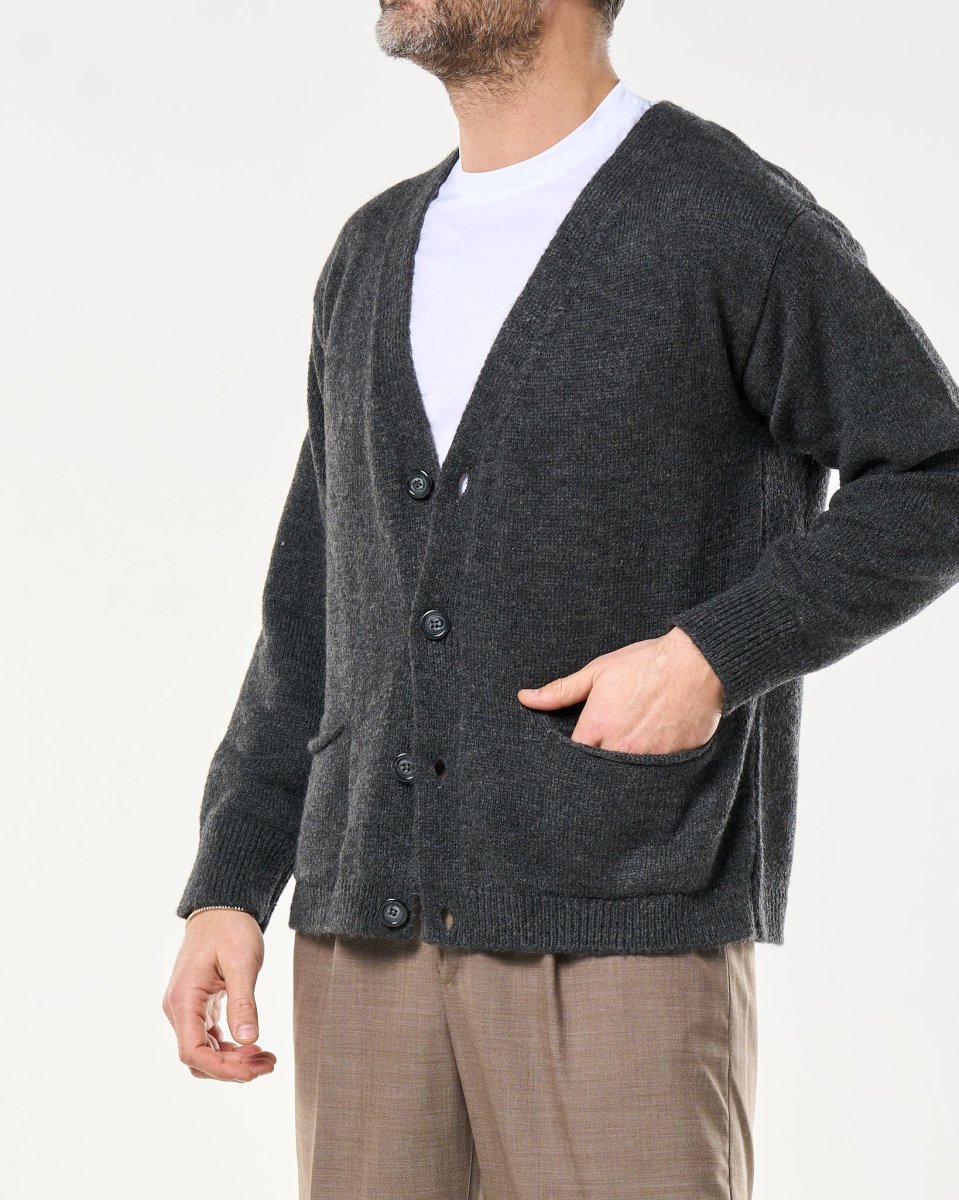 Cardigan Relax Knit Grigio - immagine 3
