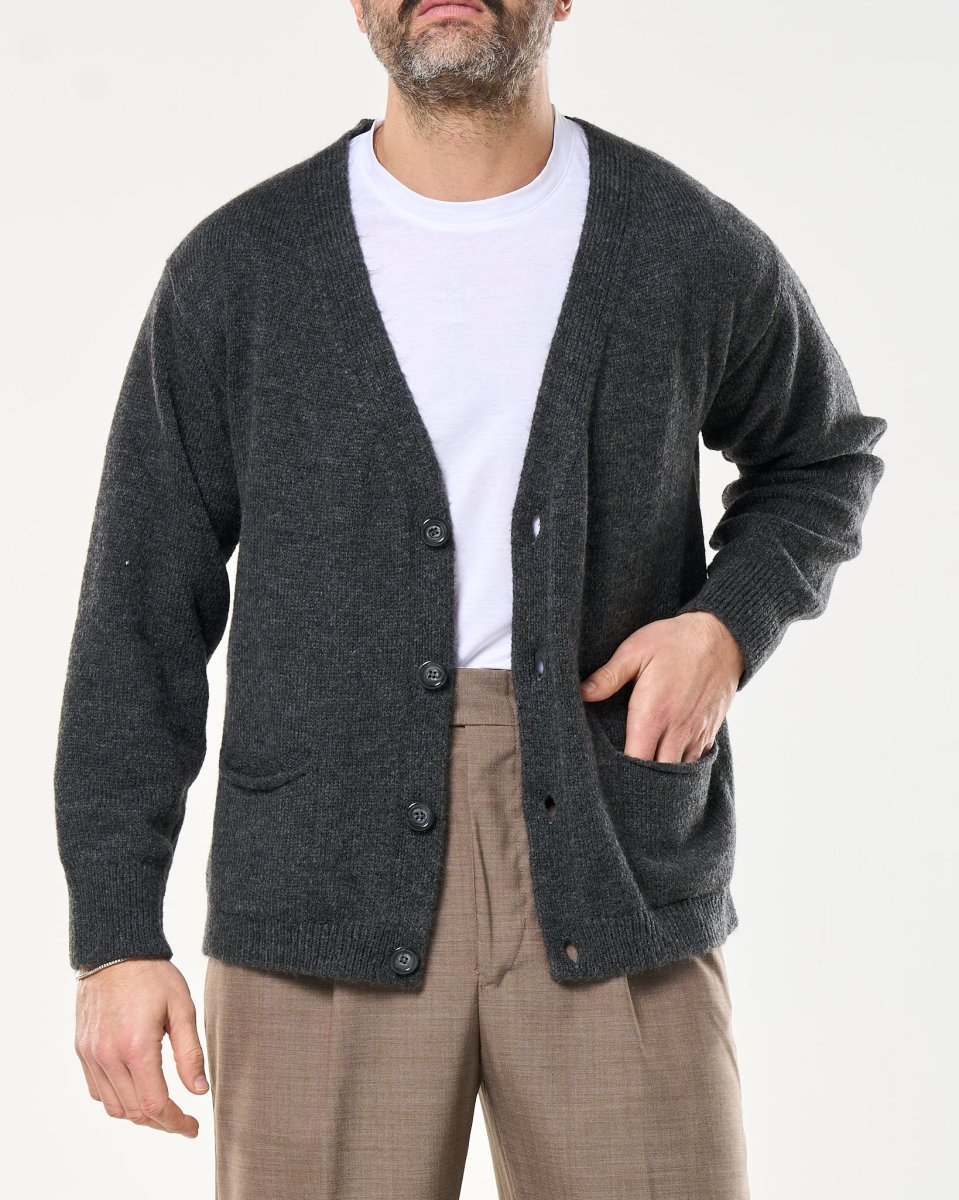 Cardigan Relax Knit Grigio - immagine 5