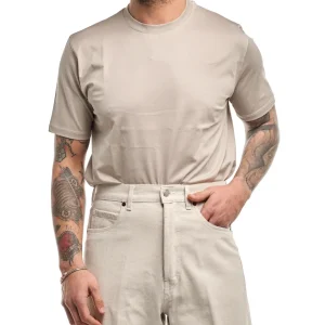 T-Shirt Regolare Filo di Scozia Sabbia