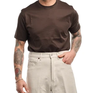 T-Shirt Regolare Filo di Scozia Moro