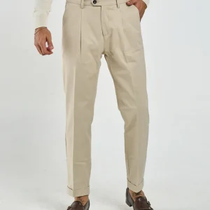 Pantalone Chino in Cotone Crema