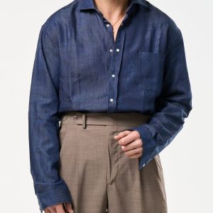 Camicia Oversize con Taschino Lavaggio Zero