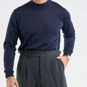 Mezzocollo in 100% Lana Merinos Blu