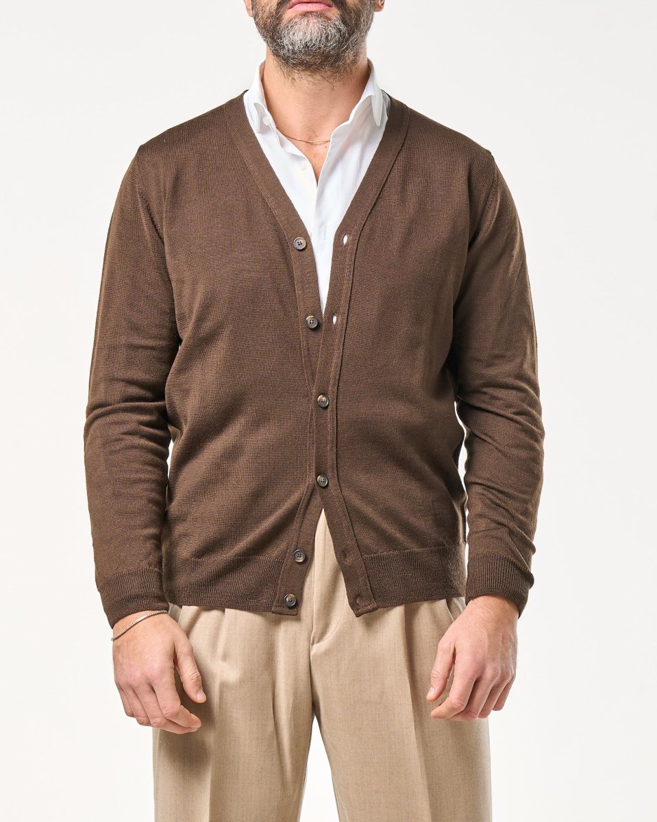 Cardigan in 100% Lana Merinos Moro - immagine 2