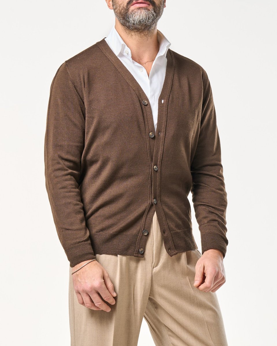 Cardigan in 100% Lana Merinos Moro - immagine 3