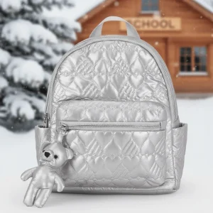 Zainetto MAYORAL Argento con Ciondolo Teddy - Zaino Bambina Imbottito